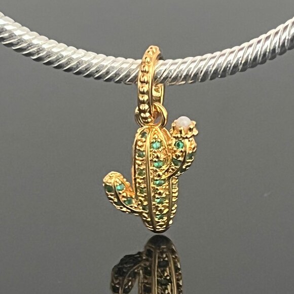 Pandora Cactus Gild Charm Dangle Pendant - Picture 3 of 3